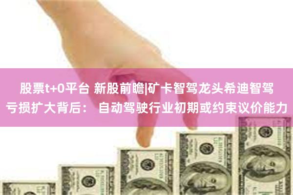 股票t+0平台 新股前瞻|矿卡智驾龙头希迪智驾亏损扩大背后： 自动驾驶行业初期或约束议价能力